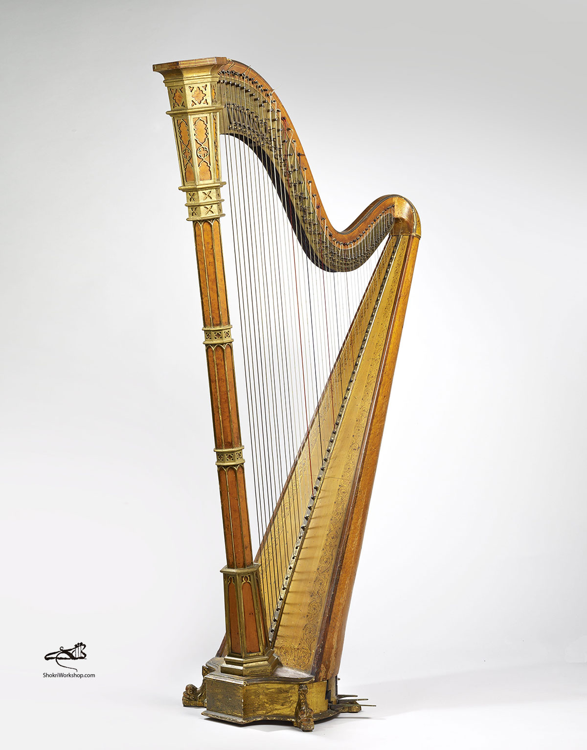 Harpe à pédales